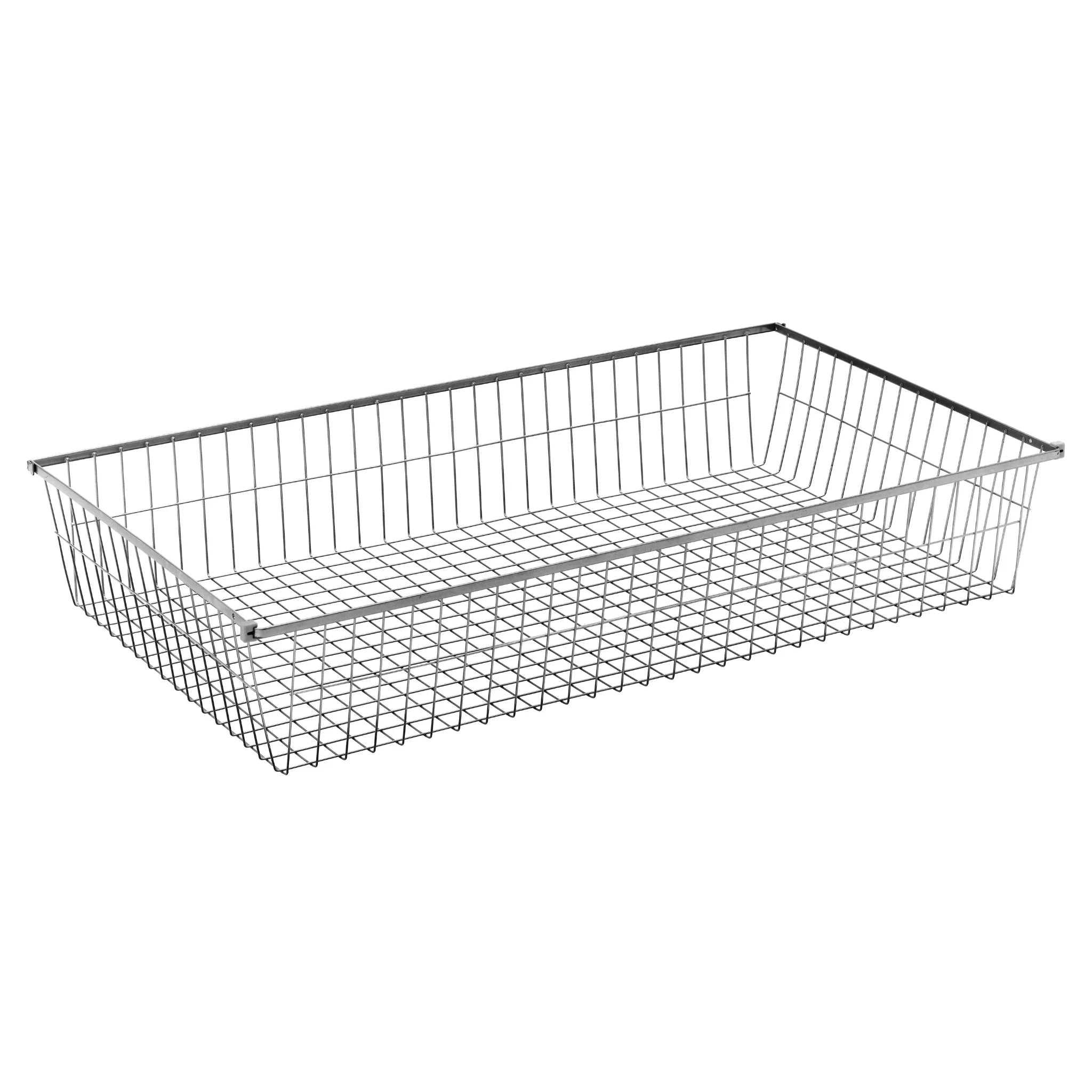 Grand panier à linge Jutzler – couleur aluminium, sur rails extensibles à roulement à billes