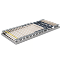 Bico Flex Lattenrost 90x200 cm mit verstellbaren Holzleisten und grauem Rahmen, Einzelbett Unterfederung