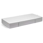 Bico Basics 4 Matratze 90x200 cm in Grau/Weiss mit gestepptem Bezug und seitlichen Haltegriffen