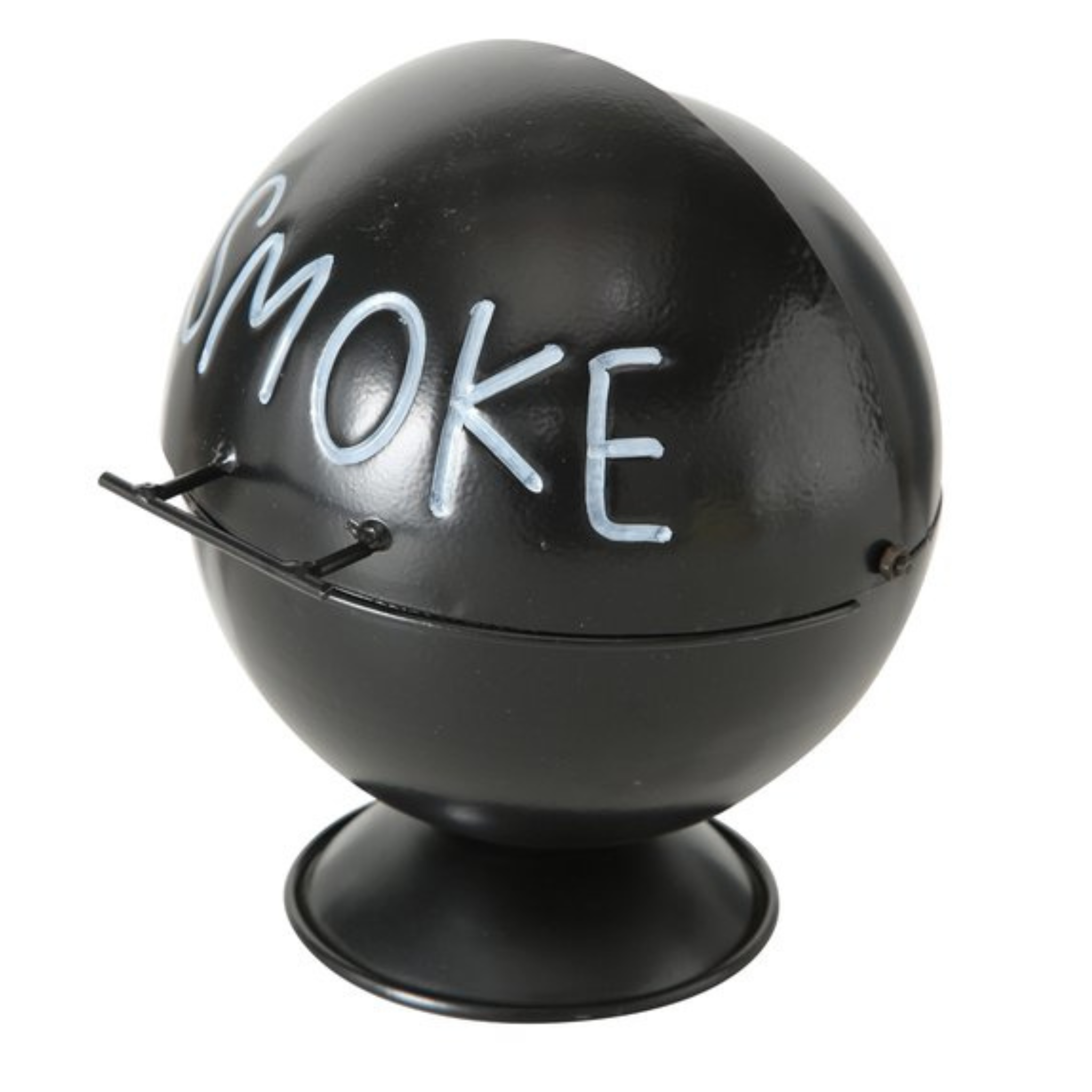 Boltze Aschenbecher Wiki Schwarz - Designaccessoire mit Tafelfarbe und Deckel