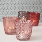 Boltze Windlicht Marilu 4-teilig rosa | Kerzenhalter Set | Schweizer Möbelshop