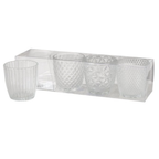 Boltze Wildlicht Marilu Kerzenhalter 4er Set Klarglas Teelichthalter