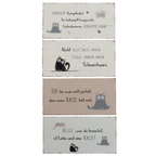 Boltze Schild Katze Molli - Lustige Spruchschilder mit Katzen- und Eulenmotiven für die Dekoration