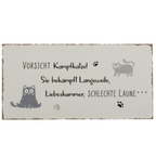 Boltze Schild Katze Molli - Lustige Deko-Tafel mit Katzenmotiv und humorvollem Spruch