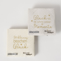 Boltze Servietten Glück – hochwertige Papierservietten mit gold geprägten Sprüchen und Herzen.