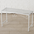 Boltze Blumentreppe Marisa Eisen Weiß - Elegantes Gartenmöbel mit geschwungenen Details