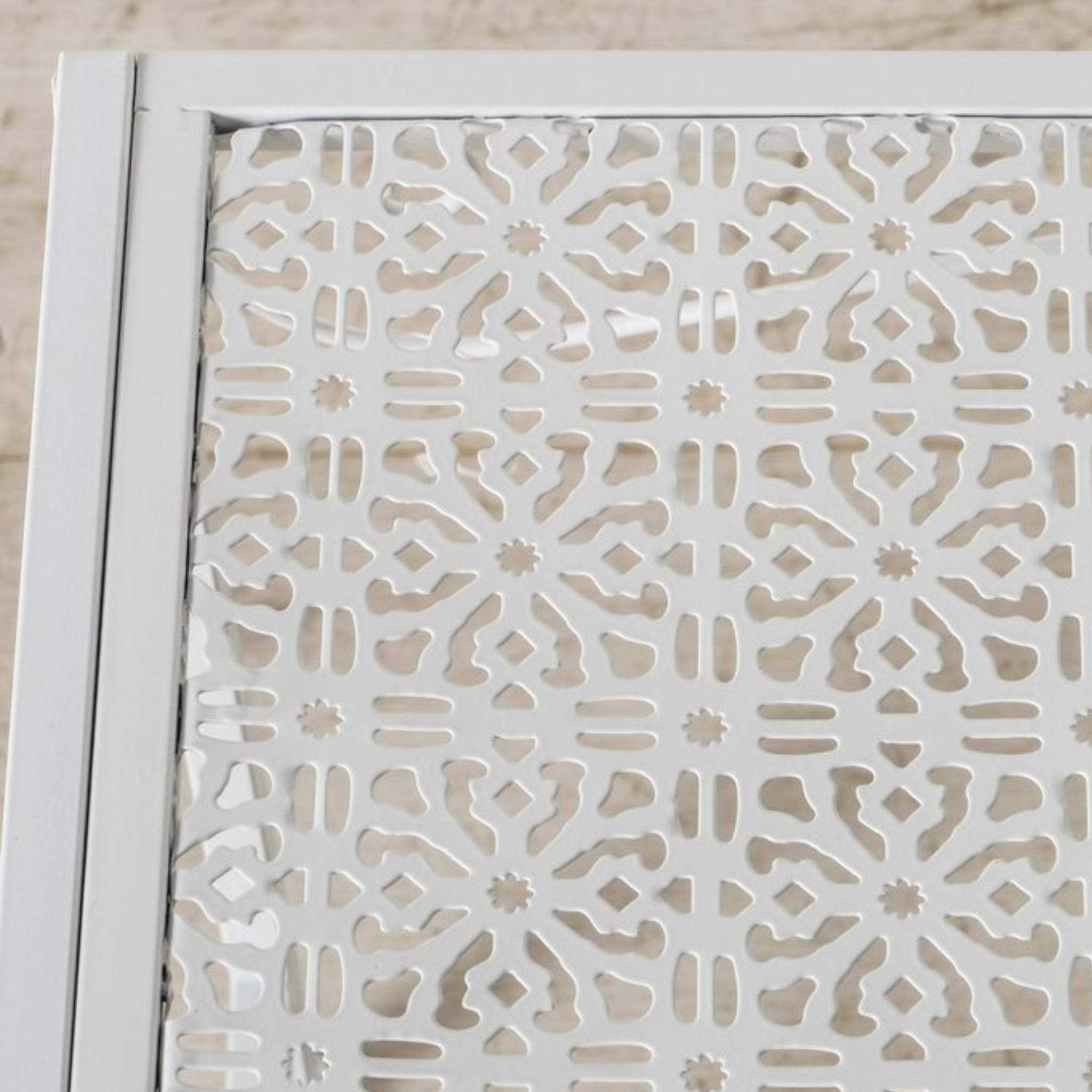 Geometrisches Muster Deckenleuchte weiß beige - moderne Designerleuchte für stilvolles Wohnambiente