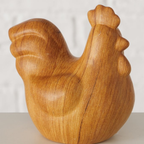 Boltze Figur Wilhelmy Hahn aus Holz - Handgefertigte Dekofigur für Ihr Zuhause