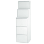 Bemo Berry Schuhschrank 3 Klappen in Weiss – moderner weisser Schuhschrank mit 3 Klappfächern