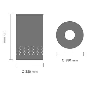 Panier à linge blanc 60L avec couvercle en liège
