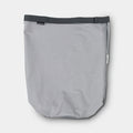 Brabantia Ersatz-Wäschesack 60L in Grau mit dunklem Rand und Befestigungsband