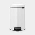 Brabantia NewIcon Treteimer 12L in Weiss mit Fusspedal und Soft-Close-Deckel