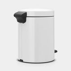 Brabantia Treteimer NewIcon 5L in Weiß mit schwarzem Pedal und Soft-Close-Deckel