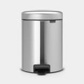 Brabantia NewIcon Treteimer 5L in Matt Steel – moderner Badezimmer-Abfalleimer aus Edelstahl