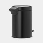 Brabantia NewIcon Treteimer 3L in Matt Schwarz mit Fußpedal und Klappdeckel