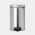 Brabantia NewIcon Treteimer 12L Matt Steel – eleganter Edelstahl-Mülleimer mit Pedal