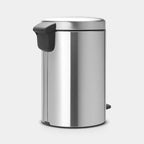 Brabantia Treteimer NewIcon 12L in Matt Steel – moderner Pedaleimer aus gebürstetem Edelstahl