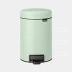 Brabantia NewIcon Treteimer 3L Jade Green – mintgrüner Pedaleimer aus Stahl mit sanftem Schließmechanismus