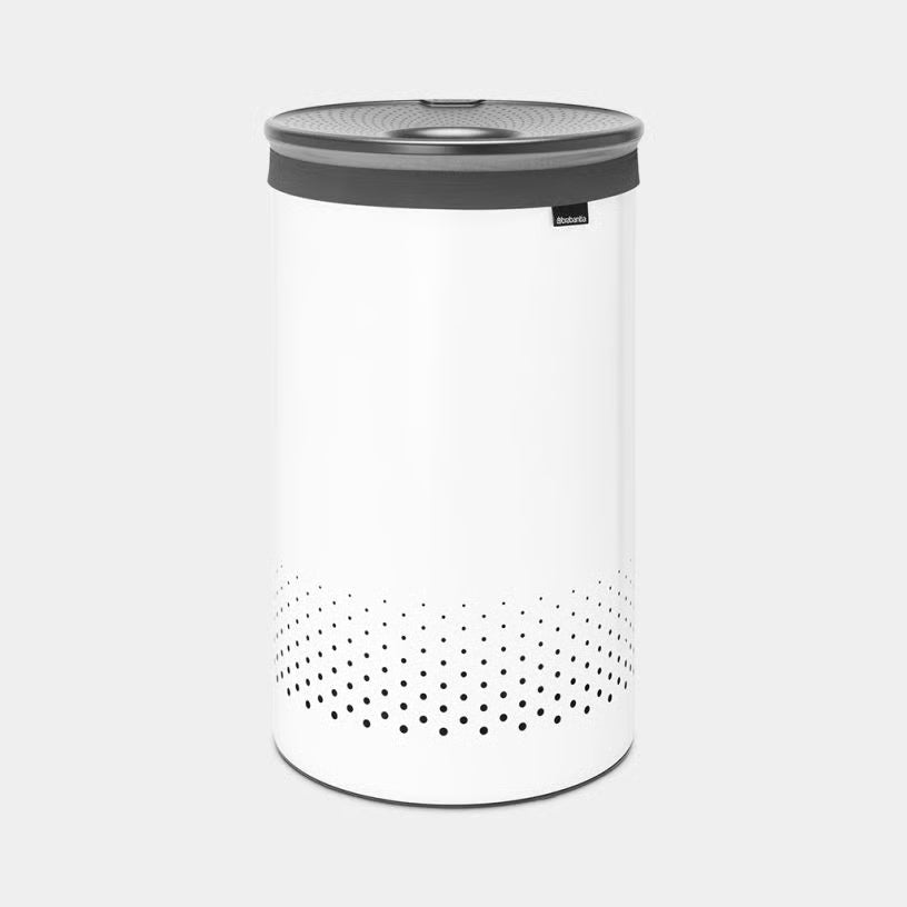 Wäschekorb 60L weiss mit Quick-Drop Deckel