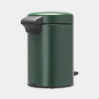 Brabantia Treteimer NewIcon 3L in Dunkelgrün mit Pedal und Soft-Close-Deckel