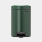 Brabantia NewIcon Treteimer 3L in Kieferngrün – eleganter Mülleimer mit Pedal für Küche und Bad