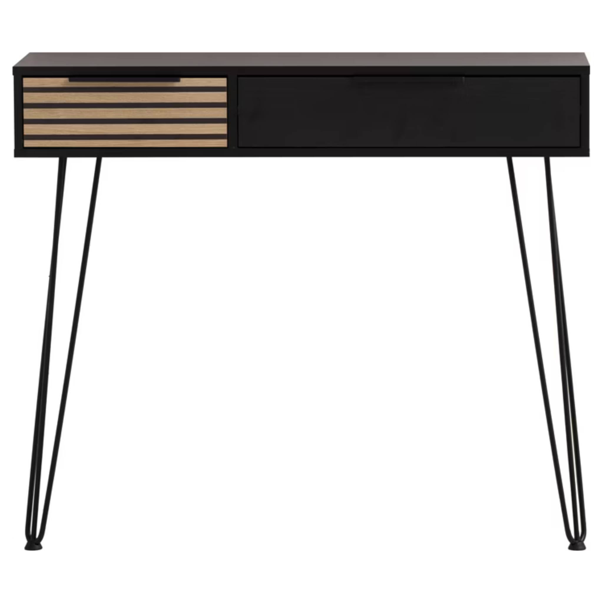 Schildmeyer Konsolentisch Hank mit Schubladen, modernes Design in Schwarz und Holz
