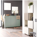 Schildmeyer Schuhschrank Alexa in Pistazie - moderner Flurschrank mit Spiegeln