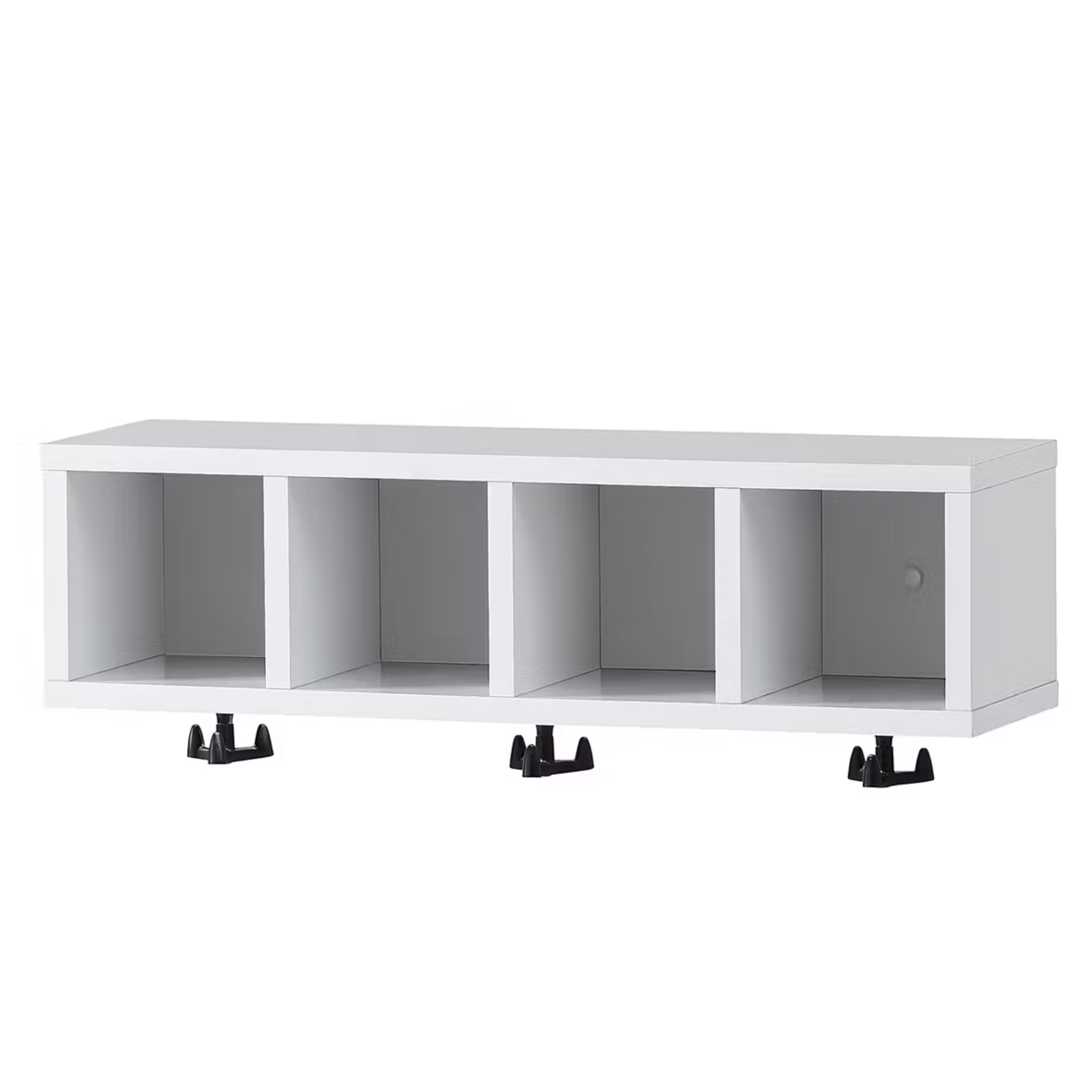Schildmeyer Hängeregal Balto Weiß - modernes Wandregal mit 4 Fächern