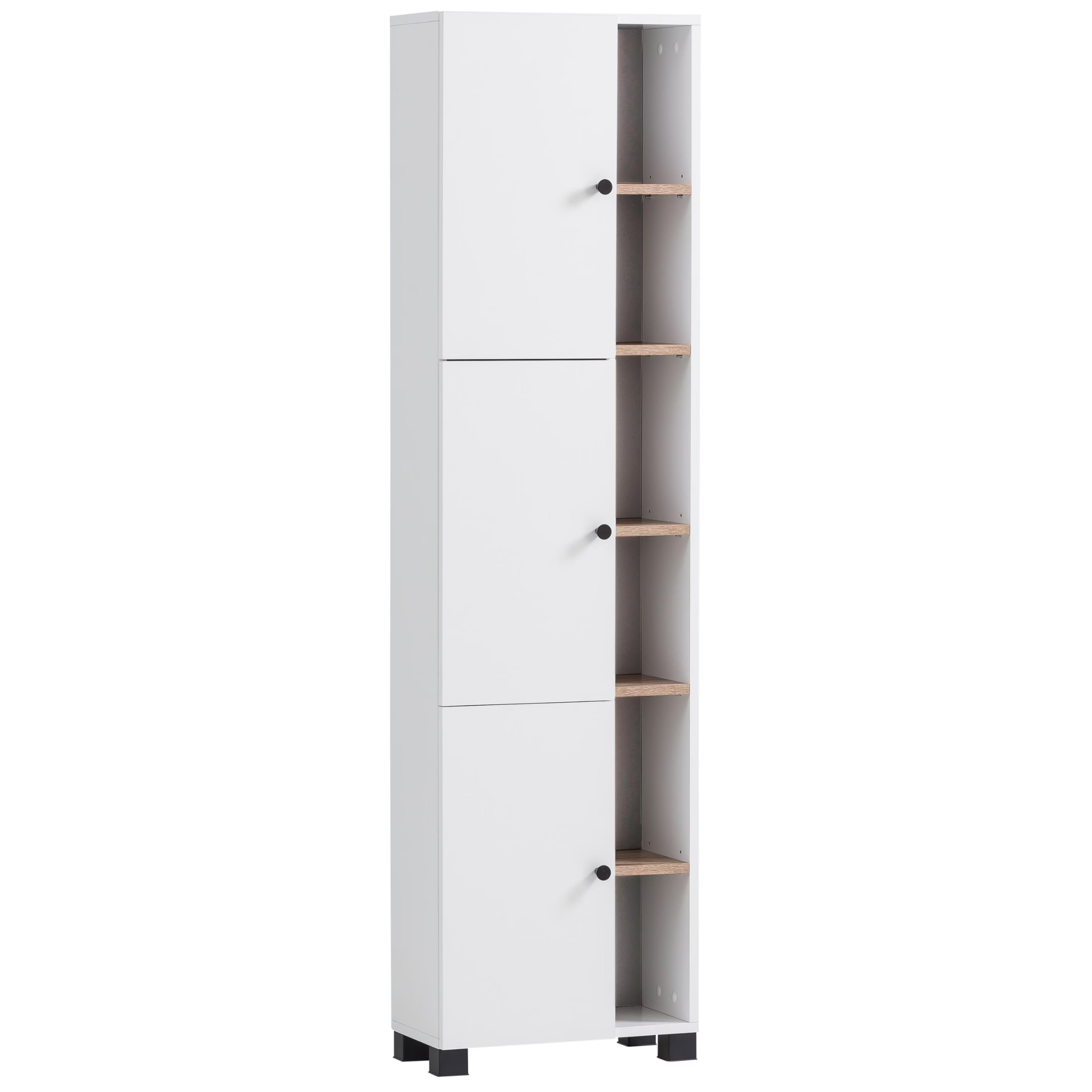Schildmeyer Badregal Rina Balto Weiß - Hochschrank mit Türen und Ablagen