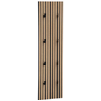 Schildmeyer Garderobenpaneel Cancun Ryker mit Holzdesign und schwarzen Haken für moderne Wandmontage