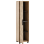 Schildmeyer Piazza Schrank H400 Natur - Schmaler Hochschrank mit Türen und Regalen