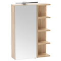 Schildmeyer Spiegelschrank Sasso SPS500 mit Spiegel, Ablage und Regalen aus Holz