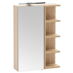 Schildmeyer Spiegelschrank Sasso SPS500 mit Spiegel, Ablage und Regalen aus Holz