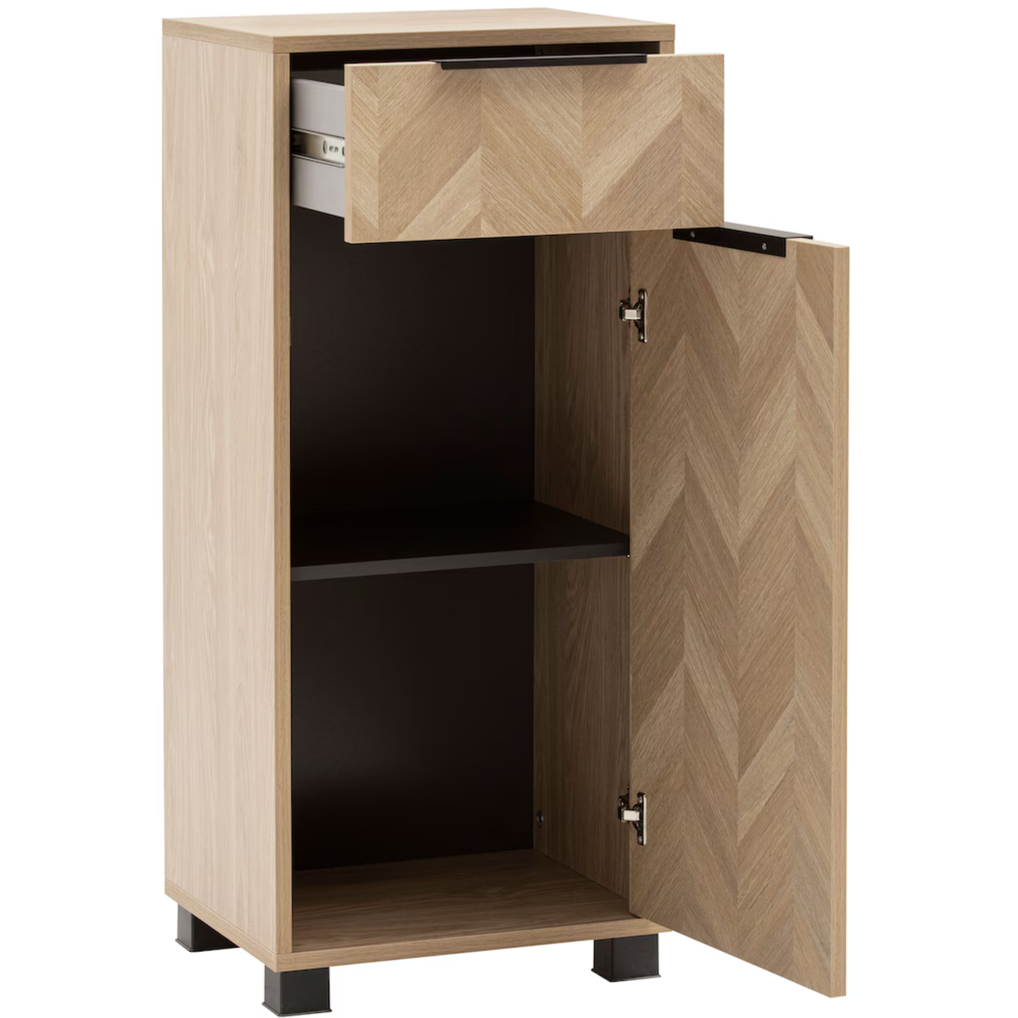 Schildmeyer Piazza HB400 Natur Highboard - Holzschrank mit Schublade und Tür