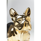 Goldene Bulldogge Dekofigur aus Keramik mit glänzender Oberfläche – KARE Design Wohnaccessoire