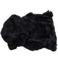 Kare Lammfell Teppich Schwarz – flauschiges Schaffell in schwarzer Farbe, natürliche Form