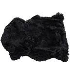 Kare Lammfell Teppich Schwarz – flauschiges Schaffell in schwarzer Farbe, natürliche Form