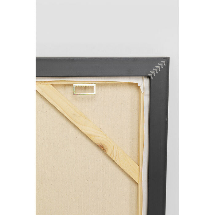 Tableau abstrait encadré, noir et or, 80 x 120 cm, KARE