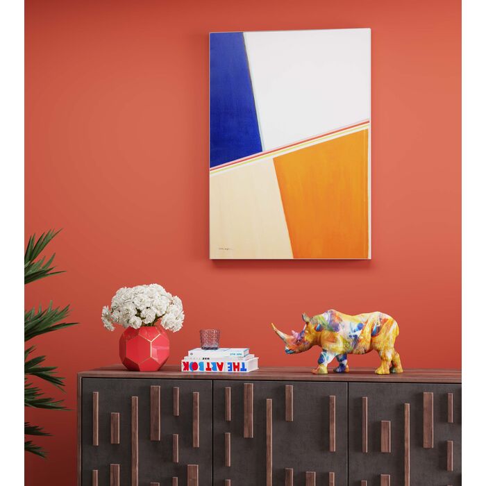 Figurine décorative Rhinocéros coloré 17 cm KARE