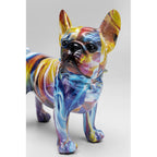 Bunte Dekofigur French Bulldog aus Kunstharz, mehrfarbig glänzend lackiert, stehend – KARE Design Frenchie