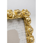 Goldener Bilderrahmen mit Rosenblüten-Dekor von KARE, elegantes Vintage-Design für 10x15 cm Fotos
