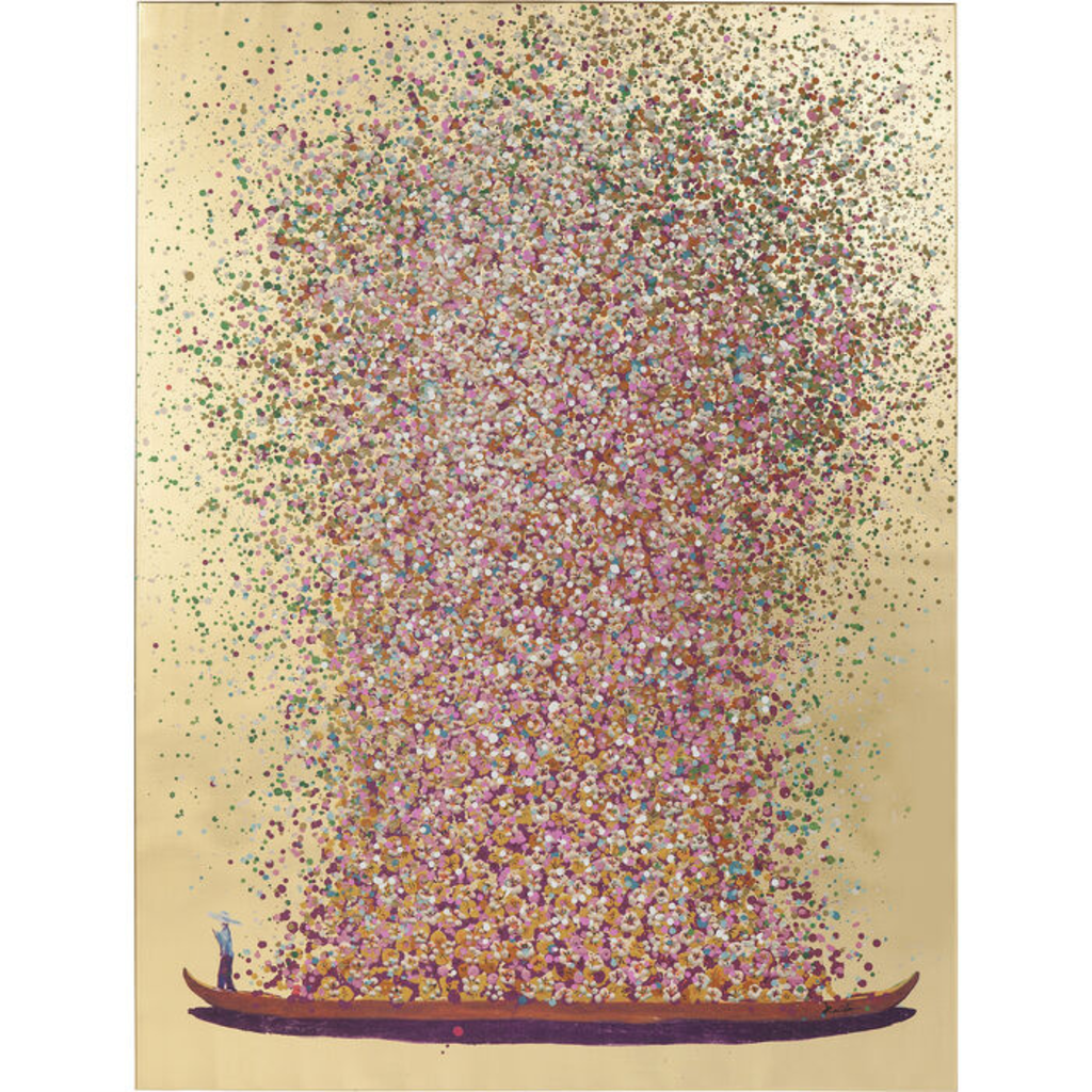 Impression sur toile Bateau fleuri 80x100 KARE