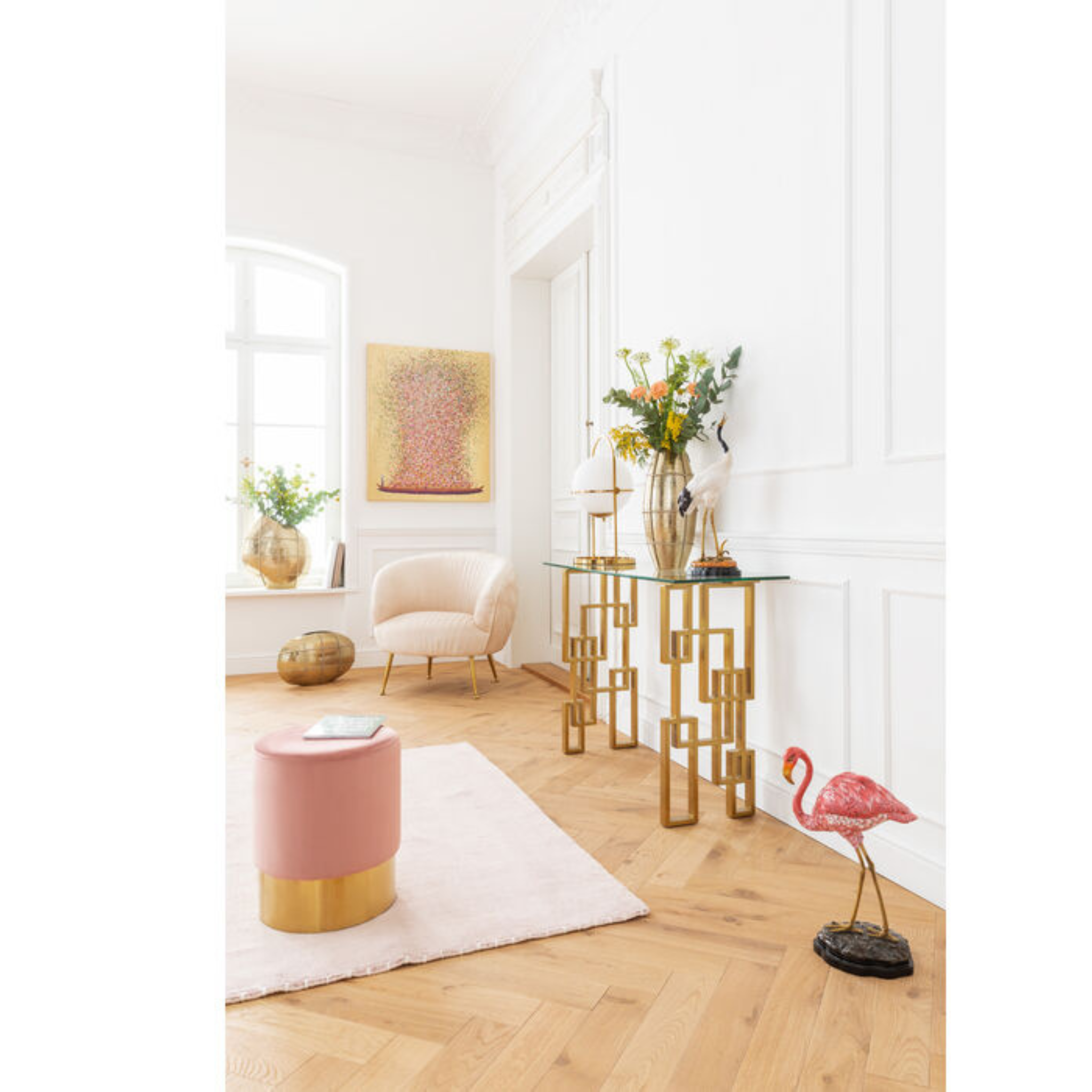 Impression sur toile Bateau fleuri 80x100 KARE