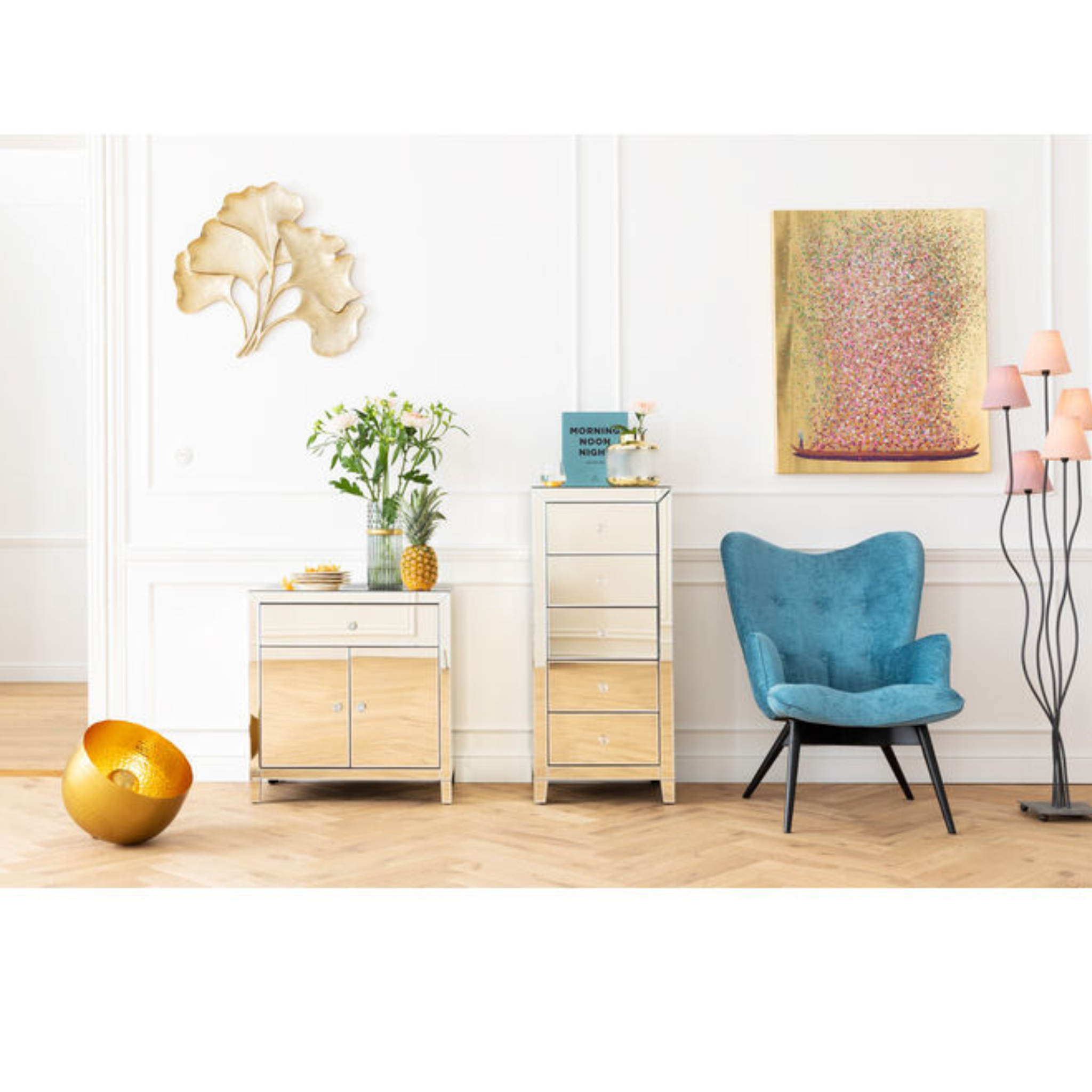 Impression sur toile Bateau fleuri 80x100 KARE