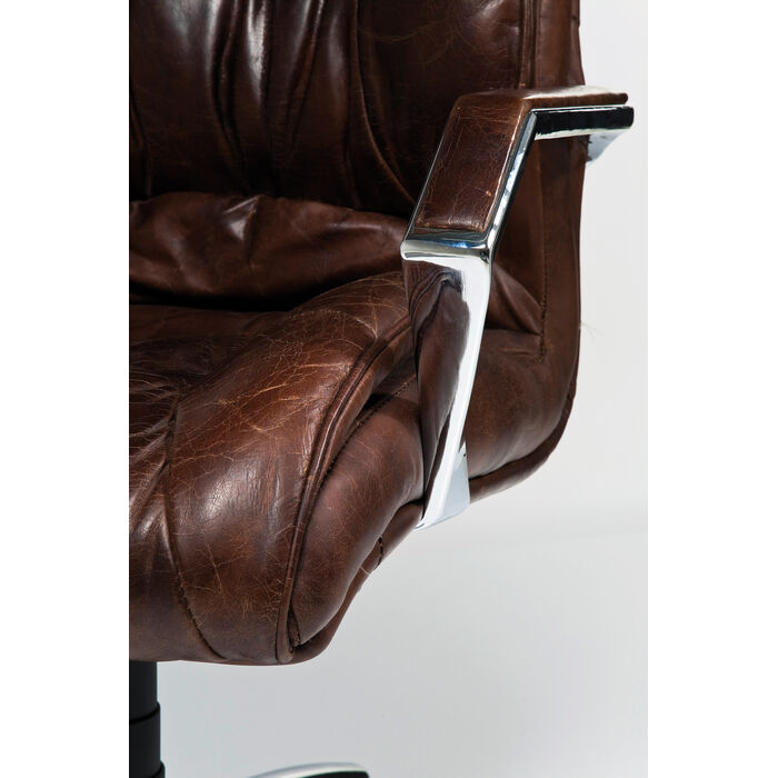 Fauteuil de bureau en cuir Cigar Lounge de Kare