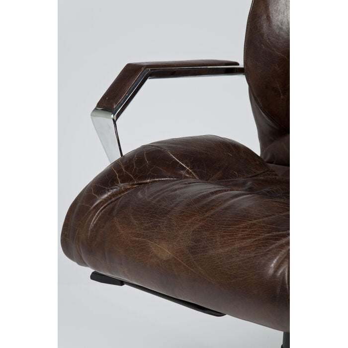 Fauteuil de bureau en cuir Cigar Lounge de Kare