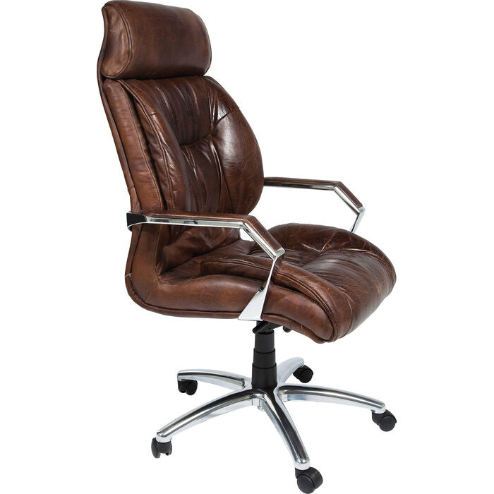 Fauteuil de bureau en cuir Cigar Lounge de Kare