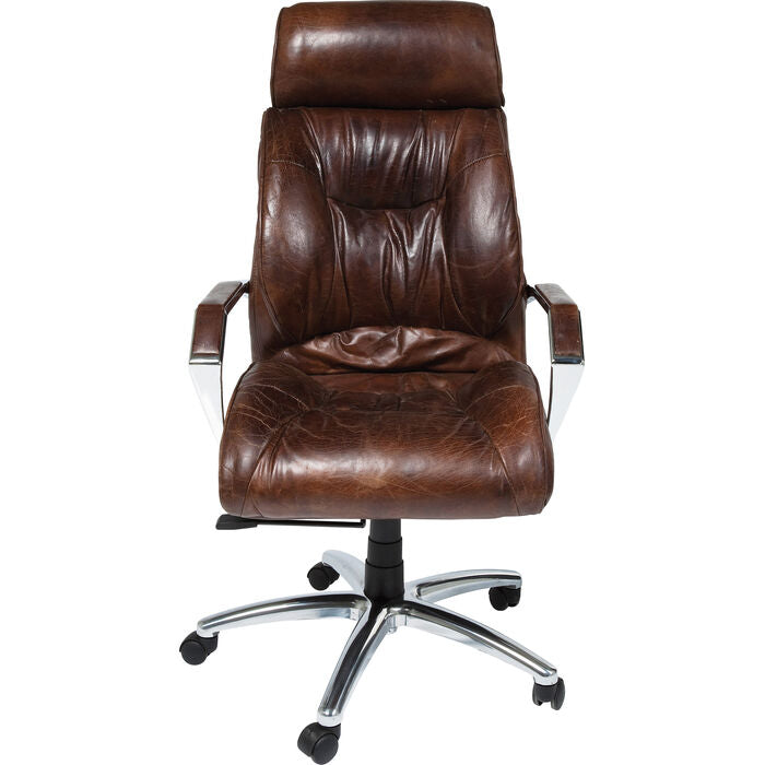 Fauteuil de bureau en cuir Cigar Lounge de Kare