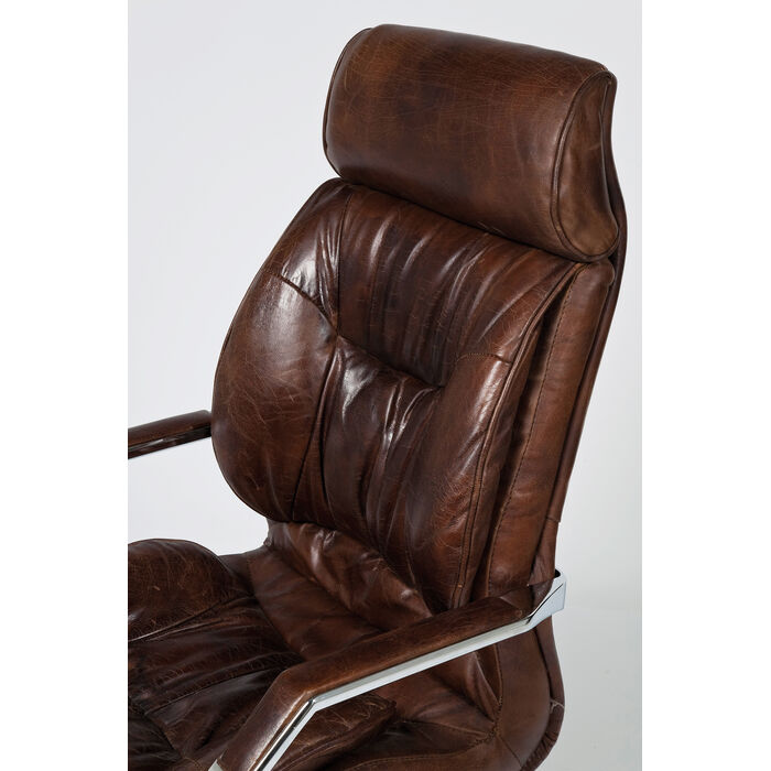 Fauteuil de bureau en cuir Cigar Lounge de Kare