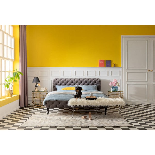 Lit recouvert de velours